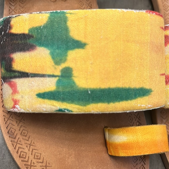 Free people sun peaks tie dye leather sandals size 6.5 - Picture 3 of 6